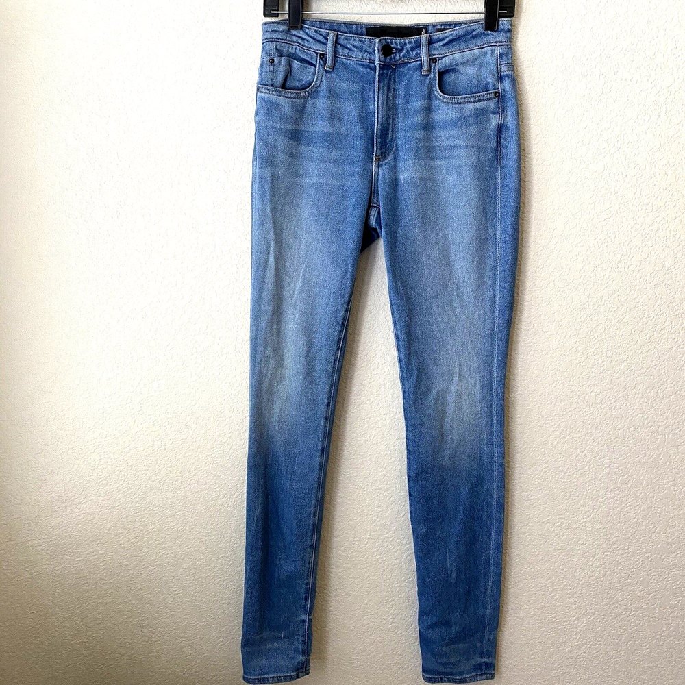 Denim X Alexander Wang 001 Denim Skinny Light Indigo Fade Womens Jeans Size 26